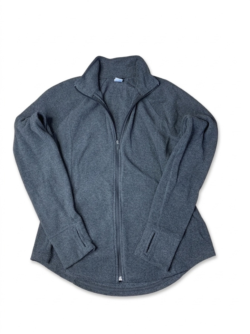 Old Navy Active Charcoal Grey Fleece Full Zip Jacket Thumbholes Women’s Medium